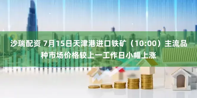 沙瑞配资 7月15日天津港进口铁矿（10:00）主流品种市场价格较上一工作日小幅上涨